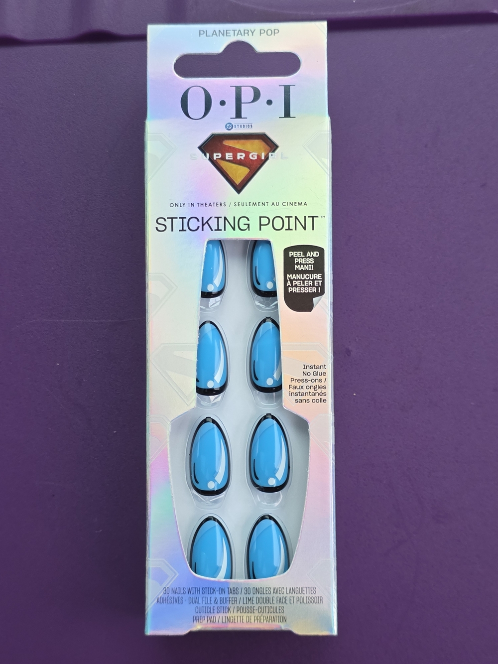 OPI Sticking Point Press-On Nails in Bright Blue